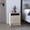 Gray, variant on Stylish White Living Room End Table With Two Drawers And Decorative Element Side 2 For Organization