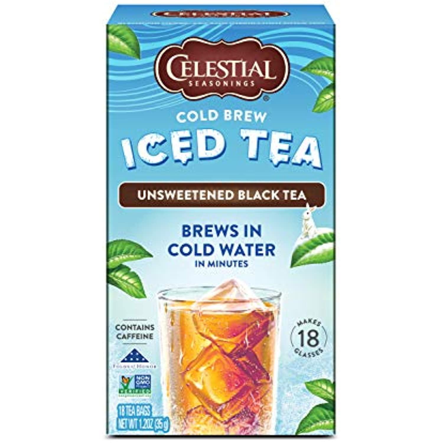 Celestial Seasonings Cold Brew Iced Tea, Unsweetened, Contains Caffeine
