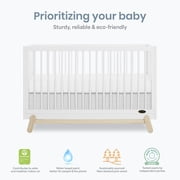 Dream On Me Hygge 5-in-1 Convertible Full-Size Baby Crib, Vintage White Oak
