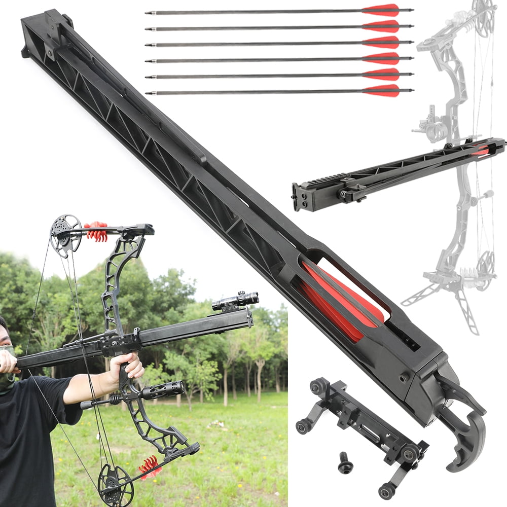 Archery compound bow repeater rapid-fire device 6 arrows for compound bows/metal riser repeater bows, automatic self-loading arrows, bow not included