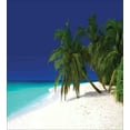 thumbnail image 3 of Ocean Duvet Cover Set, Tropical Untouched Island Getaway Nature Coast Colorful View Picture, Decorative 3 Piece Bedding Set with 2 Pillow Shams, King Size, Navy Blue White, by Ambesonne, 3 of 3