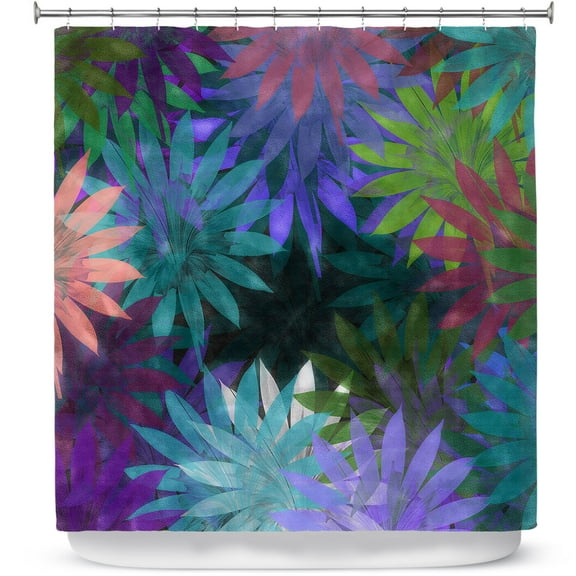 Shower Curtains 70" x 73" from DiaNoche Designs by Pam Amos - Forest Flowers 1
