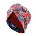 thumbnail image 3 of Tkrady Boho Swirl Knotted Headscarf Hat Vintage Fashion Hat African Handmade Flower Hat, 3 of 8