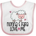 thumbnail image 3 of Inktastic Nonna and Papa Grandchild Lamb Boys or Girls Baby Bib, 3 of 4