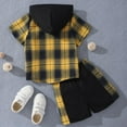 thumbnail image 2 of Gerichy Toddler Kids Boy Shorts Clothing Set 0 6 12 18 24 Months 2T 3T Toddler Boys Outfits Short Sleeve Stripe Prints Coat Tops And Shorts Outfits,2-Piece Tops Pants Clothes Set Boys Girls Outfits, 2 of 5