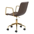 thumbnail image 6 of ZUO Eric Office Chair Gray & Gold, 6 of 9