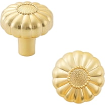 6 Pack Gold Cabinet knobs Kitchen Cabinet Handles with Vintage Cupboard Drawers Hardware Dresser Drawer Handles Kitchen Cabinet Pulls (6, Brushed Gold) Brushed Gold