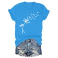thumbnail image 2 of Nouveaux et Tendances T-Shirts Graphiques Uooqdmx pour Femmes, Hauts Floraux pour Femmes, Mode Plage pour Femmes, Mignons Col Rond Tournesol Graphique Décontracté Imprimé Tee Tops, Hauts de Printemps pour Femmes 2025, Bleu Ciel m, 2 of 3