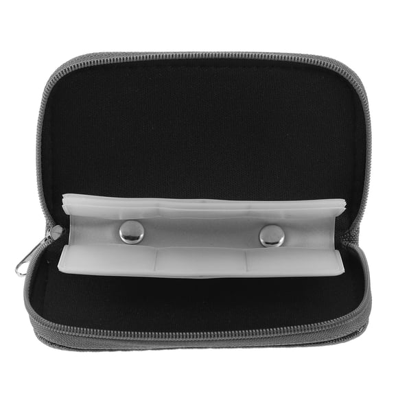 HAMPPLIES Memory Card Case Holder Memory Card Storage Case Grey PVC 1Set