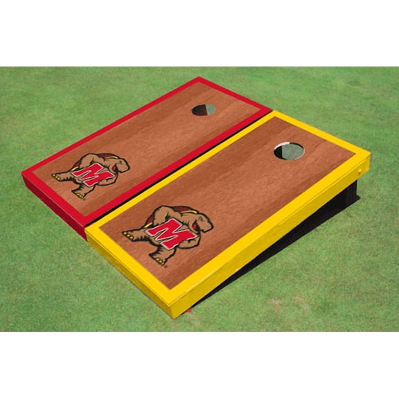 University of Maryland Rosewood Alternating Border Cornhole Boards