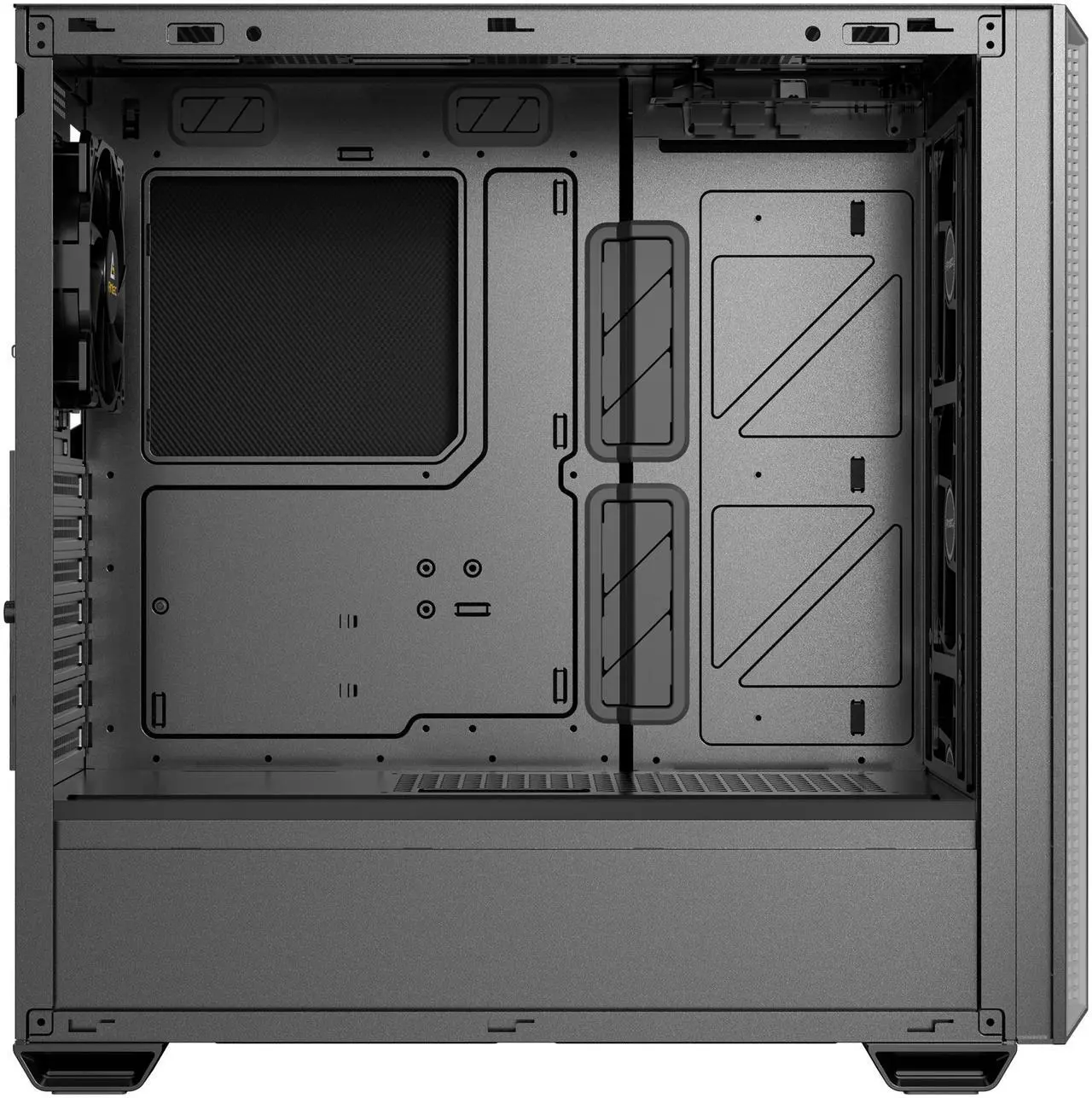 Antec P7 S, 4 x 120mm PWM Fans Included, Dual Side Front Mesh Intake, 360mm Top Radiator Support, Type-C 3.2 Gen 2, Sound-Dampening Side Panels, Mid-Tower ATX PC Case