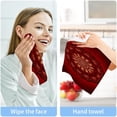 thumbnail image 7 of Mandala Red Washcloths, Soft and Absorbent Cotton Towel, 6 Pack 12 X 12 Inches Premium Quick Dry Face Towel Wash cloth, 7 of 7