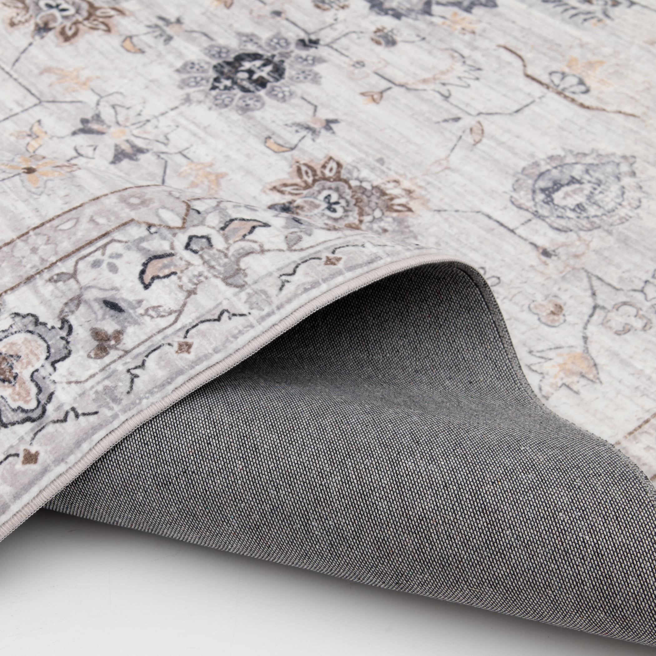 Better Homes & Gardens Persian Blooms Ivory Faux Fur Indoor Runner Rug, 2'x7'