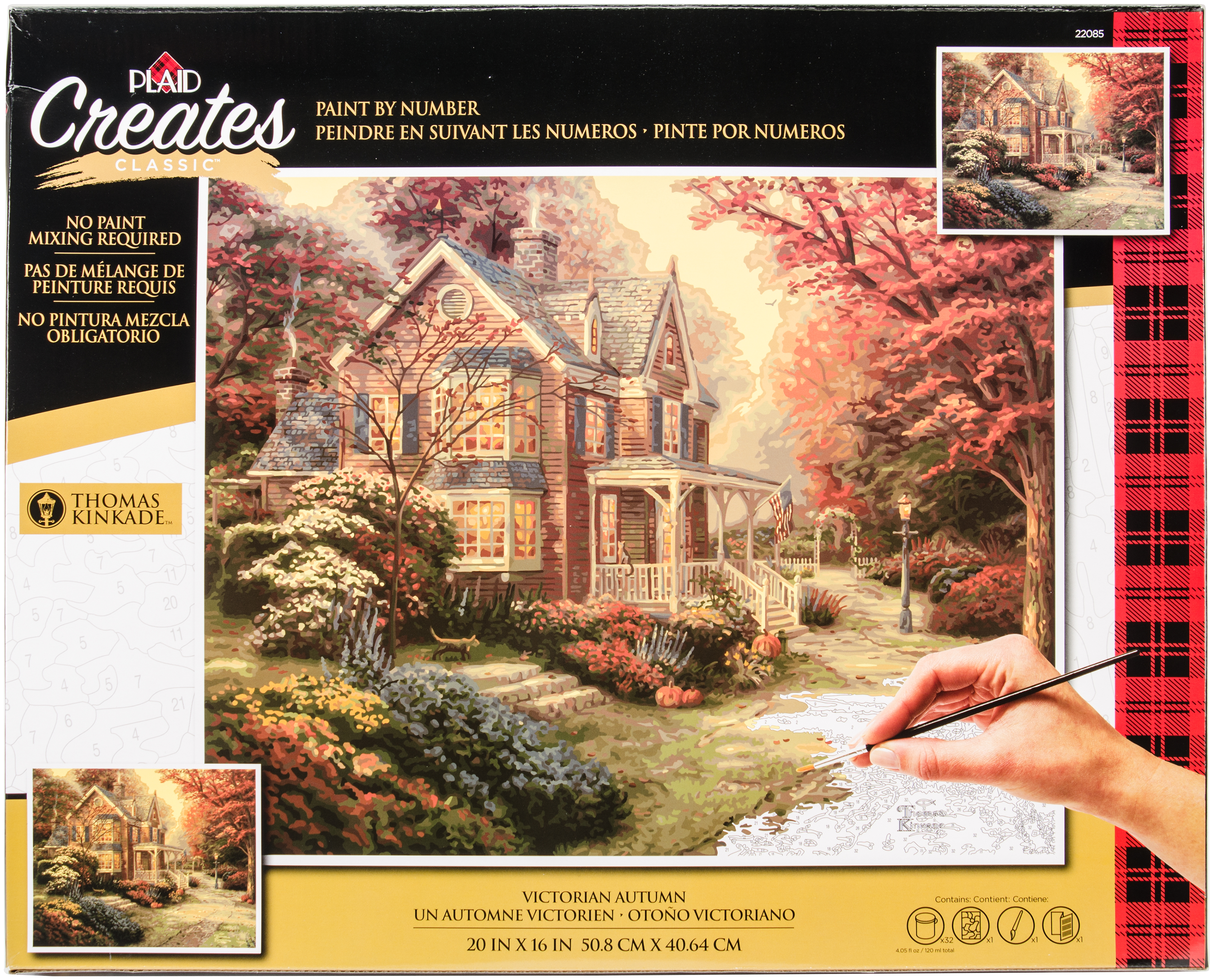 Thomas Kinkade Paint By Number Kits 16"X20"Victorian Autumn Walmart