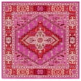 thumbnail image 3 of SAFAVIEH Bellagio Major Bordered Wool Area Rug, Red/Pink, 5' x 5' Square, 3 of 15
