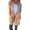 Khaki M, variant on Autumn Winter Women Suit Coat Turn-down Collar Mid Length Pure Color Fake Flap Pocket Single-breasted Commuting Shopping Jacket