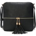 thumbnail image 1 of LHSHIDU Crossbody Bag for Women Lightweight Dome Shoulder Bag Retro Leather Satchel Wallet for Work Travel, 1 of 7