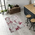 thumbnail image 3 of Rug Branch Elara 3' x 5' (2'8" x 4'8") Red/Grey Abstract Indoor Doormat Rug, Contemporary, Medium Pile, Stain-Resistant Entry Carpet - Front Door, Mudroom, Hallway and Kitchen, 3 of 8