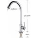 thumbnail image 2 of Grifo de cocina monomando, grifo mezclador de cocina de acero inoxidable, grifo de fregadero de arco alto, grifo de fregadero giratorio de 360°, para fregaderos de cocina (sin agua caliente), 2 of 8