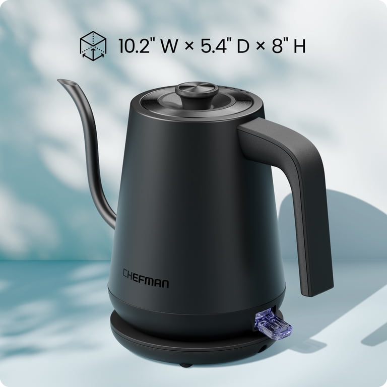 Chefman Fast-Boil Gooseneck Kettle, 0.8L, Black photo 6