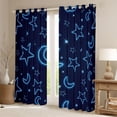 thumbnail image 2 of Homewish Cute Stars Moon Black Out Curtains,Cartoon Print Curtains Pack of 2 (42x63 Each),Dreamy Blue Bedroom Curtains For Boys Kids,Breathable Home Decor, 2 of 6