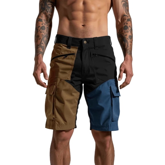 EOYWHK Running Shorts Men Outdoor Multi Pocket Breathable Mens Quick Dry Shorts Soft Lightweight Casual Activewear Daily Wear Outdoor Khaki, Size XL