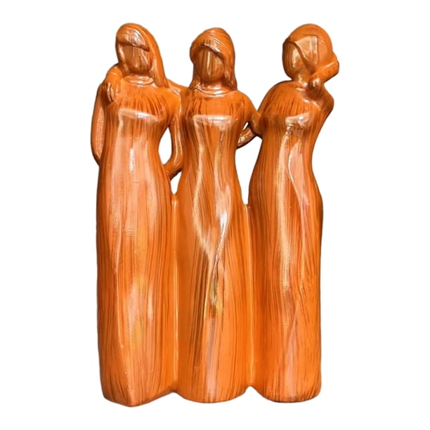 Figura de la amistad entre hermanas, estatua de la amistad femenina, escultura para dos, tres, cuatro, cinco o seis hermanas, amigas, mejores amigas, regalos de cumpleaños y Navidad.
