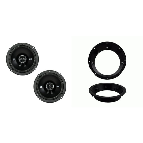 Kicker DSC 6.5" & Adaptors Compatible With 98-13 Harley with Batwing Fairing