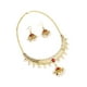 thumbnail image 3 of Collar pendiente Fernando Conjunto de gargantilla con colgante Retro elegante Perla gema roja, 3 of 8