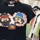 thumbnail image 5 of Camiseta de dibujos animados Mujer Casual Manga corta Cuello redondo Sexy Chaqueta, Negro, M Methold AP001535-05B, 5 of 7
