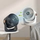 thumbnail image 1 of Ventilador de mesa para dormitorio, oficina en casa | Ventilador circulador de viento con 3 modos de velocidad - Fuerte flujo de aire de 16 pies | Inclinación ajustable de 90° | Bajo ruido 30dB, 1 of 9