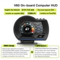 thumbnail image 2 of GPS HUD Gauge Head Up Car Digital Display Speedometer Alarm RPM NEW Turbo, 2 of 9