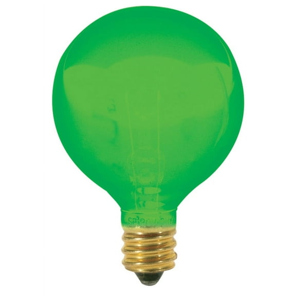 Satco Lighting S3835 Single 10 Watt Dimmable Candelabra (E12) Incandescent Bulb - Green