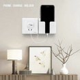 thumbnail image 4 of Soporte de pared para cargador de teléfono celular, 4 piezas de soporte de pared adhesivo 3M para cargador de teléfono celular, soporte de teléfono para ducha, cama, pared (negro), 4 of 6