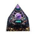 thumbnail image 1 of FLhrweasw Generador Chakra Reiki Cristal Pirámide Obsidiana Natural (Géminis), 1 of 7