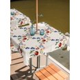 thumbnail image 2 of Outdoor Tablecloth with Umbrella Hole for Patio/Picnic/Party/Camping, Spring Botanical Waterproof Table Cloth Square Cover Washable, Rustic Summer Fruits Floral (54"x 54"), 2 of 9