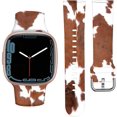 thumbnail image 1 of Andriu Compatible Con Versa 4/Versa 3 Band Para Mujer Linda Correa Deportiva De Repuesto Sin Decoloración Para Reloj Inteligente Versa 4/Versa 3 (Vaca Marrón Y Blanca), 1 of 1