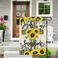 thumbnail image 2 of diyeu Jesus Is My Sunshine Garden Flag Summer Sunflower Garden Flag 12x18 Inch Double Sided Burlap Jesus Christ Cross Yard Flag for Outside Farmhouse Seasonal Holiday Outdoor Decoration, 2 of 6