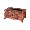 thumbnail image 2 of European Style Rose Tissue Box Cover, Napkin Dispenser, Elegant Design Storage Organizer, Paper Holder for Countertop Office Kitchen Decoration Large Red Bronze, 2 of 8
