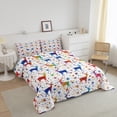 thumbnail image 2 of Christmas Snowflake Bedding Comforter Sets Christmas Bedding Reindeer Print Comforter Set for Teens Youth, Traditional Xmas Celebration Rainbow Deer Duvet Insert Bedroom Decor, Queen, 2 of 7