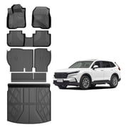 DIKSOAKR Fit for Honda CRV 2023-2026 (Include Hybrid) All Weather TPE Floor Liners & Cargo Liner with Backrest Mats Car Mats Accessories (Fit Upper Deck)