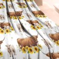 thumbnail image 3 of White Highland Cow Sunflower Calf Pattern Blanket,Comfortable Soft Lamb Wool Throw Blanket,All Season,Warm Lightweight Blankets for Sofa Bed Couch Living Room Chair,60"x80", 3 of 4