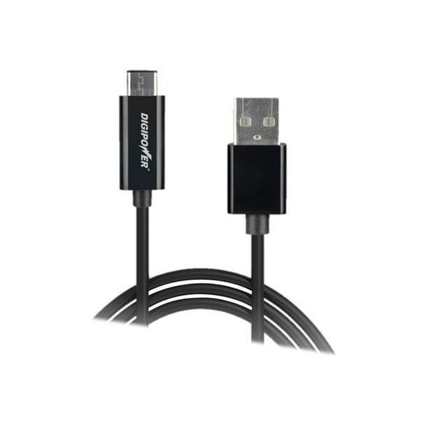 Digipower - Câble USB - 24 Broches USB-C (M) à USB (M) - 6,6 Pi - Moulé
