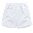 thumbnail image 4 of Jinhomg Beach Short Pants for Men Big and Tall Comfy Elastic Drawstring Waist Shorts Lightweight Breathable Summer Vacation Shorts with Zip Pockets Sales Today Clearance White XXXXXL, 4 of 9
