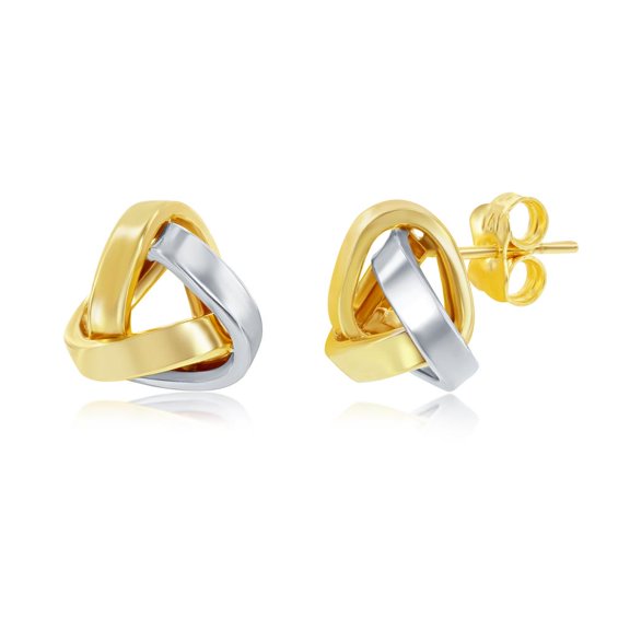 14k Gold Love Knot Earrings - Gold Knot Earrings for Women - Gold Knot Stud Earrings For Women - 14k Real Gold Earrings -14 Karat Gold Earrings Knot -14 Karat Gold Earrings - Knot Earrings Gold-11mm