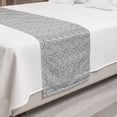 thumbnail image 2 of Abstract Bed Runner, Fish Scale Inspired Illustration Simple Zentangle Doodle in Grayscale Tones, Decorative Accent Bedding Scarf for Hotels Homes and Guestrooms, Queen, Pale Taupe Grey, by Ambesonne, 2 of 2