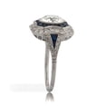 thumbnail image 2 of Art Deco Vintage Halo Engagement Ring For Women's Gift 1.8 Ct Diamond 14K White Gold Over, 2 of 2