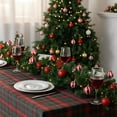 thumbnail image 2 of Extra Long 15ft Christmas Garland with 100 LED Lights Artificial Pine Prelit Lighted Christmas Outdoor Indoor Decorations Xmas Holiday Stairs Railing Mantle Door Decor(Candy Canes Garland), 2 of 16