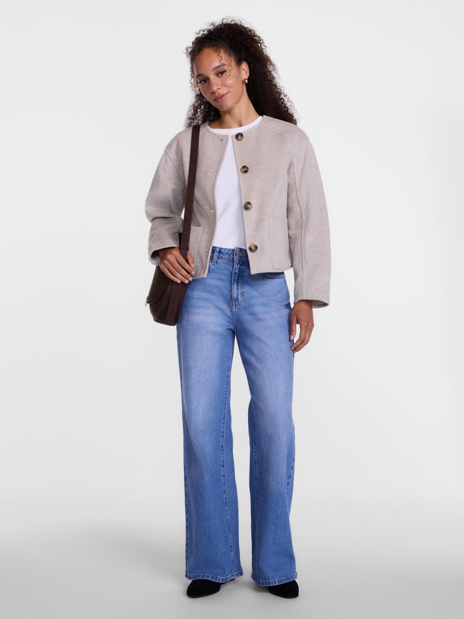 Scenario Women's Double Faced Faux Wool Jacket, Sizes XS-XXXL