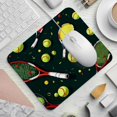 thumbnail image 2 of Tennis Ball Mouse Pad for Laptop Wireless Mouse Home Office Travel, Portable & Washable, 2 of 7